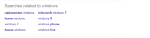 google related search screenshoot